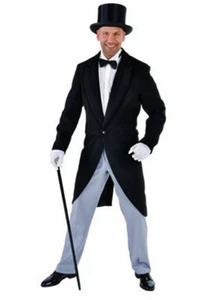 Deluxe Victorian  BLACK Tailcoat Jacket - Heavy , like Wool  - Gents  - Picture 1 of 2