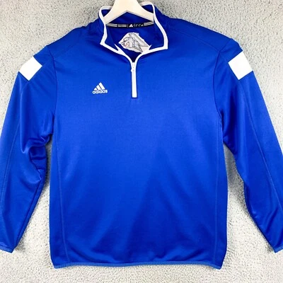 Adidas UNC Asheville Bulldogs Chaqueta Para Hombres Grande Azul Atletismo Atlético 1/4 Cremallera Foto 1 de 4