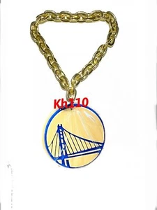 NBA Golden State Warriors 3D Foam Fan Chain Necklace -YL /Gold - Picture 1 of 4