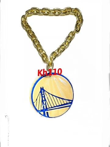 NBA Golden State Warriors 3D Foam Fan Chain Necklace -YL /Gold Cover
