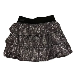 Est. 1989 Place 3 tier silver sequin skirt. Elastic waist. Girls size 12 - Picture 1 of 3
