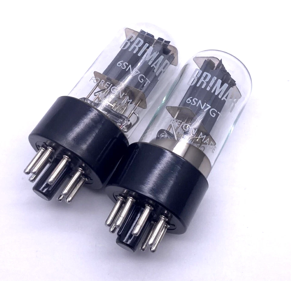 Matched Pair Brimar Foreign 6SN7GT CV1988 Valves/Tubes New Old Stock  - Image 1 of 1