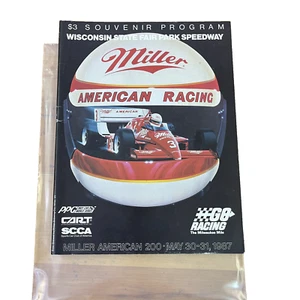 Vintage 1987 WI State Fair Speedway Program in Sleeve INDY CAR CART Racing 64 pg - Picture 1 of 5