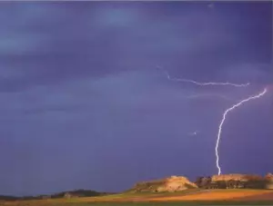 Postcard Nebraska Scottsbluff Lightning Strikes Buttes Scotts Bluff County MINT - Picture 1 of 1