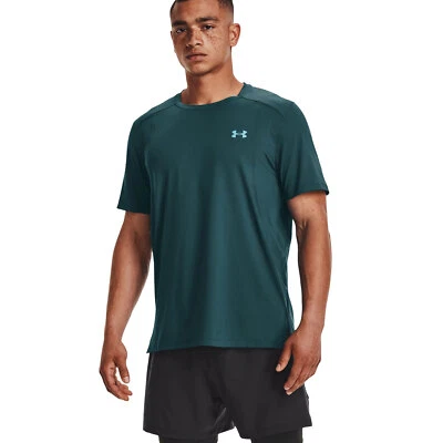 Under Armour Iso-Chill Láser Camiseta para Correr de Hombres Verde - Imagen 1 de 4