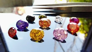 Cubic Zirconia AAA Quality Oval shape 10 Multi-Colors CZ Stones (3x5mm-15x10mm) - Picture 1 of 33