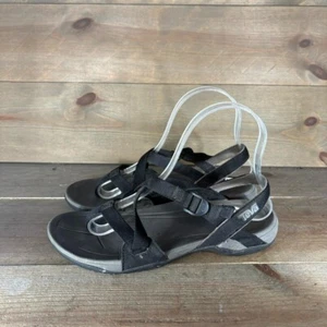 teva ascona cross strap womens size 6 shoe black strappy comfort sandals - Picture 1 of 8