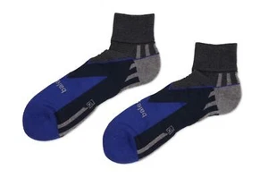Balega Unisex Enduro V-Tech Quarter Socks, Charcoal/Cobalt Size X-Large ESF17208 - Picture 1 of 2