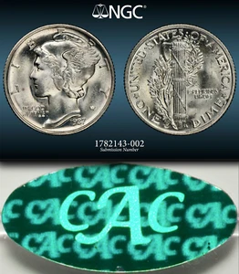 1937-D/D NGC MS66FB CAC Pop One ALL Grades at NGC & PCGS! RPM-1 Mercury Dime 10C - Picture 1 of 4