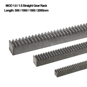 Módulo 1/1.5 45 Acero Piñón Recto Gear Rack para Motor RC CNC 500/1000/1500mm - Imagen 1 de 15