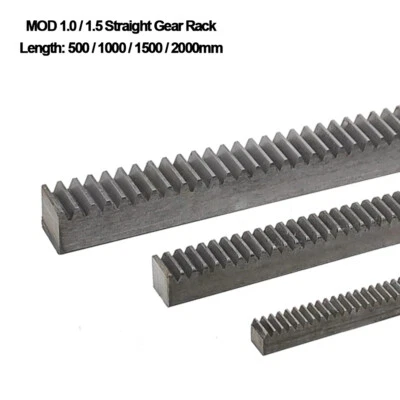 Módulo 1/1.5 45 Acero Piñón Recto Gear Rack para Motor RC CNC 500/1000/1500mm Foto 1 de 4
