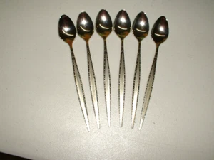 Lote de 6 cucharas de té helado cubiertos vintage Oneida Community VENETIA de acero inoxidable - Imagen 1 de 2
