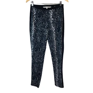 Rachel Rachel Roy Pants Women Small Snake Print Black White Pull On Stretch Knit - Picture 1 of 10