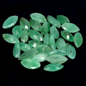 Marquise Natural Unheated Green Emerald Brazil 28pcs 5.21ct 6x2.5mm Lot Gemstone - Picture 1 of 14