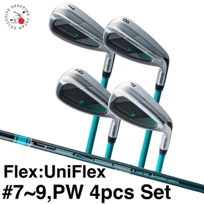 Maruman DANGAN7 MAX Iron Wedge #7~9,PW 4pcs Set UniFlex TENSEI Graphite Shaft RH - Image 1 of 4