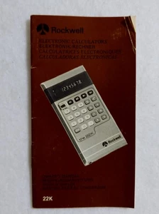 Vtg-Original Owners Manual Only - For the Rockwell the 22k Calculator 1970s - Picture 1 of 12