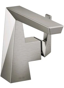 DELTA 543-SSMPU-DST Robinet de salle de bain à poignée trillienne simple trou, inox - Photo 1/3