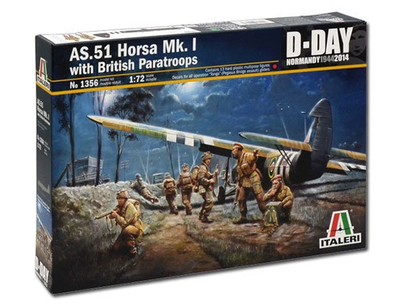 Italeri I1356 Maquette Aviation Planeur As.51 Horsa Paras (1sg)