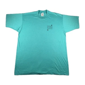 T-shirt vintage anni 90 pratica VETRO vetro caldo studio Corning NY punto singolo XL - Foto 1 di 10