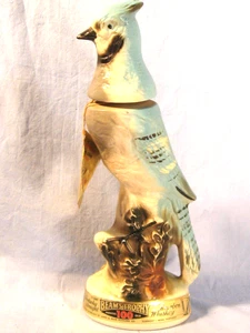 Vintage Jim Beam 1969 Blue Jay Trophy collezione decanter whisky vuoto - Foto 1 di 14