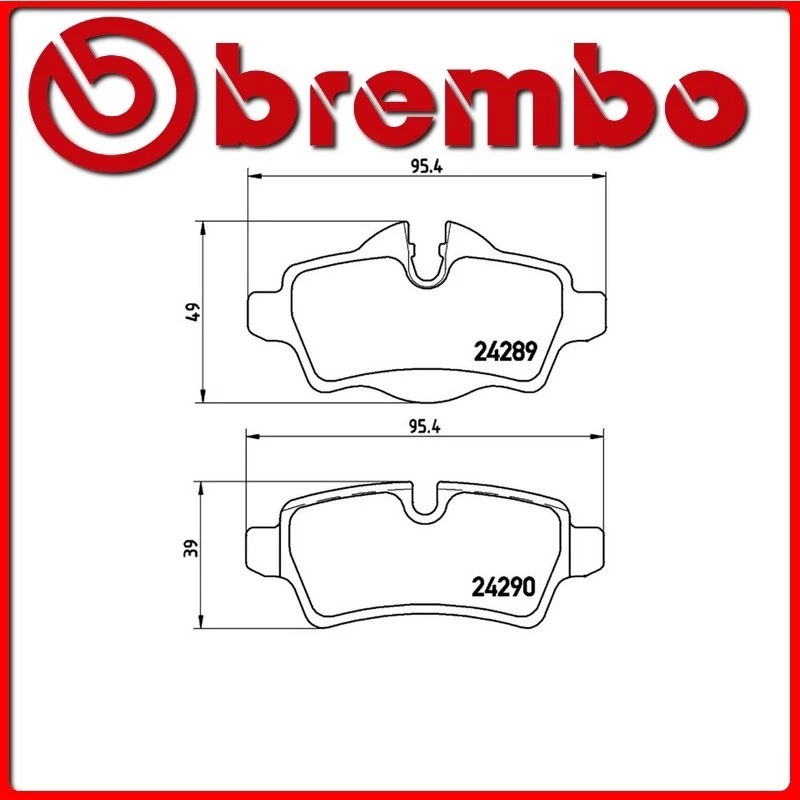07.B315.33#2 PASTIGLIE FRENO POSTERIORE SPORTIVE BREMBO SPORT MINI MINI (R56) Co - Immagine 1 di 1
