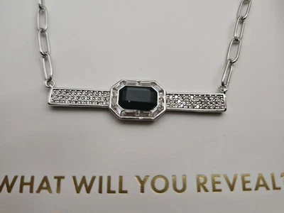 Bomb Party Untamed Rhodium Plating Onyx Sandstone  Necklace NK51503 NEW - Image 1 of 4