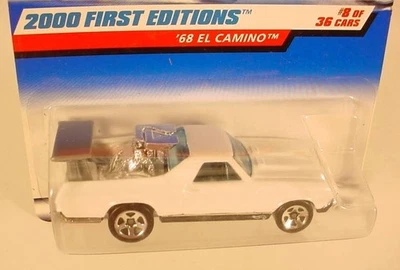 HOT WHEELS 2000 FIRST EDITIONS WHITE 68 EL CAMINO # 068 - Image 1 of 3