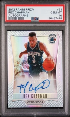 2012 Panini Prizm #31 Rex Chapman Silver Prizms Auto Autograph /25 PSA 10 GEM MT - Imagem 1 de 2