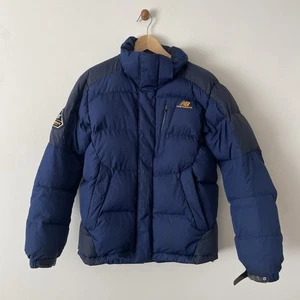 New Balance Extreme Function Down Filled Puffer Jacket Blue Outerwear See Pics - Picture 1 of 14