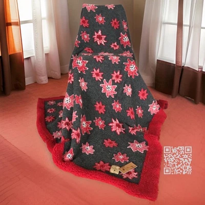 Hochwertige Jacquard Schurwolldecke Kuscheldecke von Valentino Pucci 🇮🇹 - Bild 1 von 4