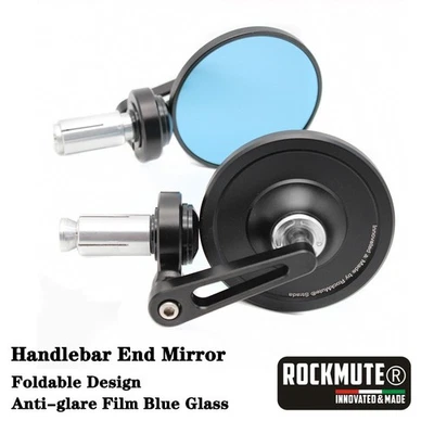 Cafe Racer Black Round End Bar Side Mirror For CB1100 CB650F CB500F CB300F CB125 - Image 1 of 4