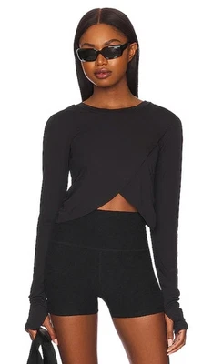 FP Movement FAB! With A Twist Layer Thumbhole Top in Black Size Medium - image 1 of 4