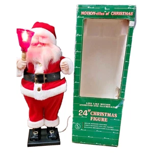 Campana de Papá Noel de Navidad original TELCO Motion-Ettes 1986 24" animada - Imagen 1 de 8