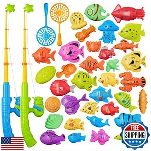 Magnetic Fishing Pool Toys Game for Kids Toddlers, Water Table Bathtub Toy wi - Picture 1 of 5
