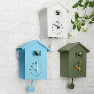 With Clock Pendulum Cuckoo Wall Clock Accurate Cuckoo Chime Living Room - Picture 1 of 15