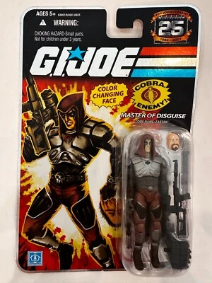 GI Joe 25º Aniversário Zartan Master of Disguise, Novo/selado, Folha - Imagem 1 de 4