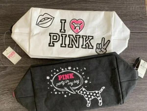 2 piezas Victoria's Secret ROSA Make Your Mark Bolso de Belleza Cosméticos Maquillaje Bolso Nuevo con Etiquetas - Imagen 1 de 10