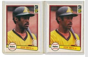 INCREDIBLY RARE - Donruss 1982 Ozzie Smith Error Baseball Card Miscut BACK