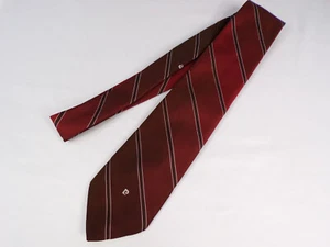Vintage Pierre Cardin Paris Men Tie Designer Stripe Brown/Rust Shades 3" 54" B25 - Picture 1 of 9