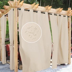 54x84 Inch Outdoor Curtain for Patio Gazebo Front Porch Pergola, 1 Panel - Picture 1 of 6