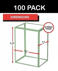 *PAQUETE DE 100* Fundas Protectoras de Plástico GITD para Figuras de Vinilo Funko Pop 4" .5mm - Imagen 1 de 3