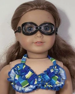 BLACK Swimming GOGGLES Doll Clothes Accessories For 18" American Girl (Debs*) - Picture 1 of 4