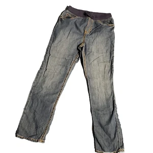 Carters Kid 12/12A Pull-on Blue Jeans Elastic Waist & Functional Drawstring - Picture 1 of 5