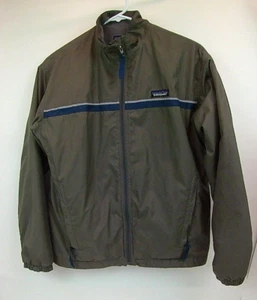PATAGONIA Shelled Jacket Green Fleece Lined Full Zip Boys 14 Large - Picture 1 of 11