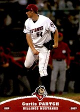 2007 Billings Mustangs Grandstand #27 Curtis Partch Merced California CA Card