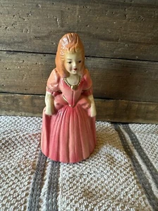 Vintage 1940's Carnival Prize Chalkware Figure Wicked Step Sister 5" Pink - Picture 1 of 3