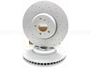 FOR BMW 550i M 550d 650i 750d 750i 760i FRONT CROSS DRILLED BRAKE DISCS 374mm - Picture 1 of 10