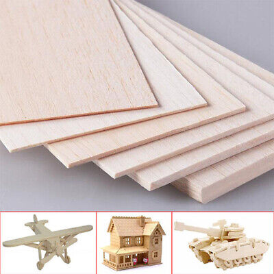300x100mm Balsa Wood Sheets Wooden Plate Model DIY House Aircraft 1mm~8mm Thick • 8.35€