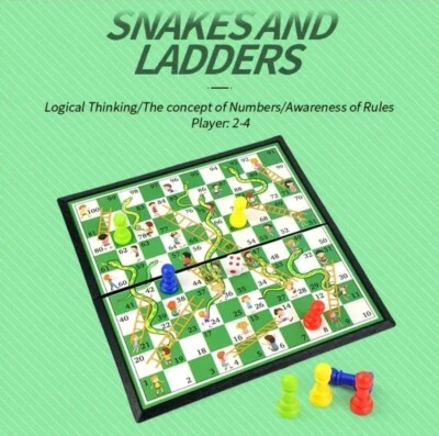 Snakes and Ladders Board Game for 2 to 6 Players - Image 1 of 4