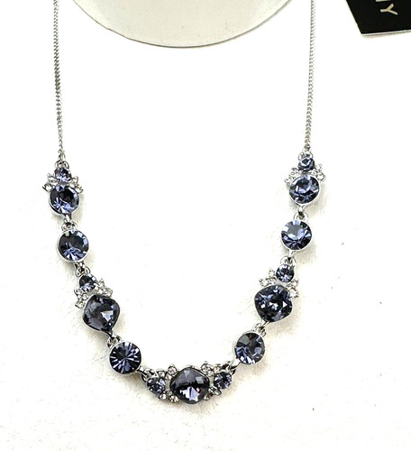 GIVENCHY Collana con pavè tono oro e cristallo viola nuova con etichetta $68